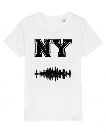 Retro Vintage New York College Jersey White