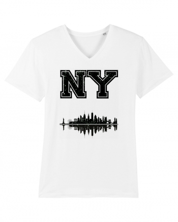 Retro Vintage New York College Jersey White