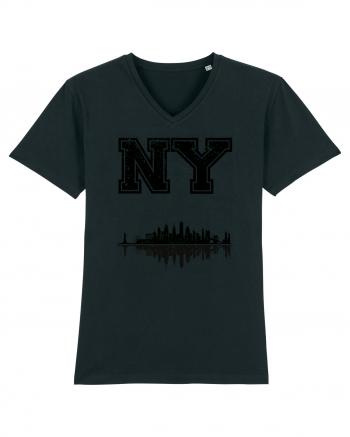 Retro Vintage New York College Jersey Black