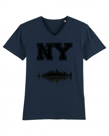 Retro Vintage New York College Jersey French Navy