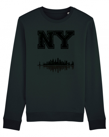 Retro Vintage New York College Jersey Black