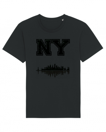 Retro Vintage New York College Jersey Black