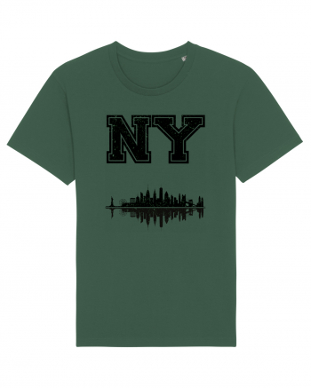 Retro Vintage New York College Jersey Bottle Green