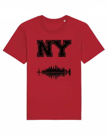 Retro Vintage New York College Jersey Red