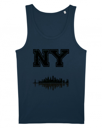 Retro Vintage New York College Jersey Navy