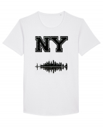 Retro Vintage New York College Jersey Tricou mânecă scurtă guler larg Bărbat Skater