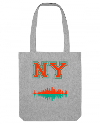 Retro Vintage New York College Jersey Heather Grey