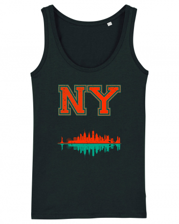 Retro Vintage New York College Jersey Black