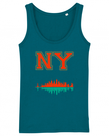 Retro Vintage New York College Jersey Ocean Depth