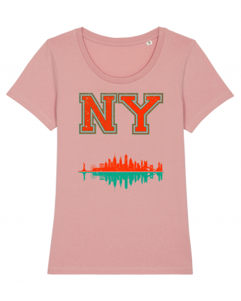 Retro Vintage New York College Jersey Canyon Pink