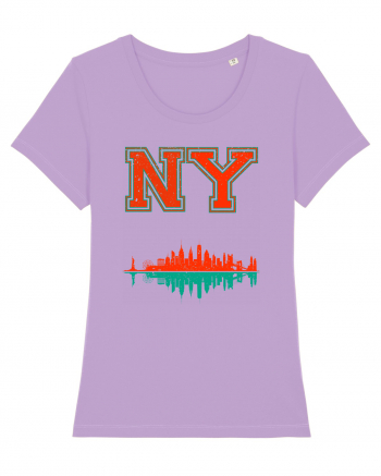 Retro Vintage New York College Jersey Lavender Dawn