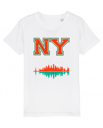 Retro Vintage New York College Jersey White