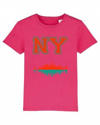 Retro Vintage New York College Jersey Raspberry