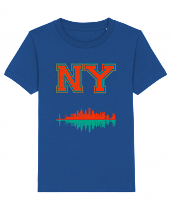 Retro Vintage New York College Jersey Majorelle Blue