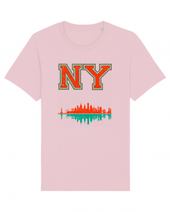 Retro Vintage New York College Jersey Cotton Pink