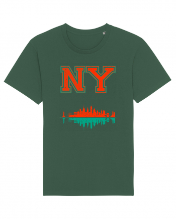 Retro Vintage New York College Jersey Bottle Green