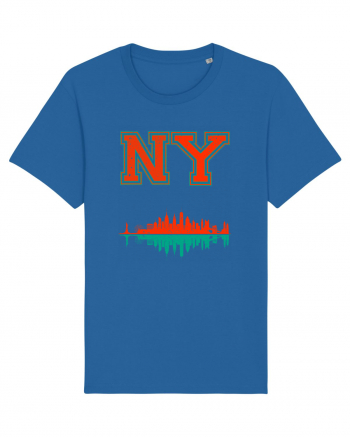 Retro Vintage New York College Jersey Royal Blue