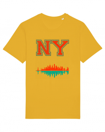 Retro Vintage New York College Jersey Spectra Yellow