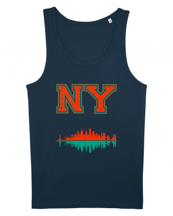 Retro Vintage New York College Jersey Navy