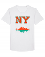 Retro Vintage New York College Jersey Tricou mânecă scurtă guler larg Bărbat Skater