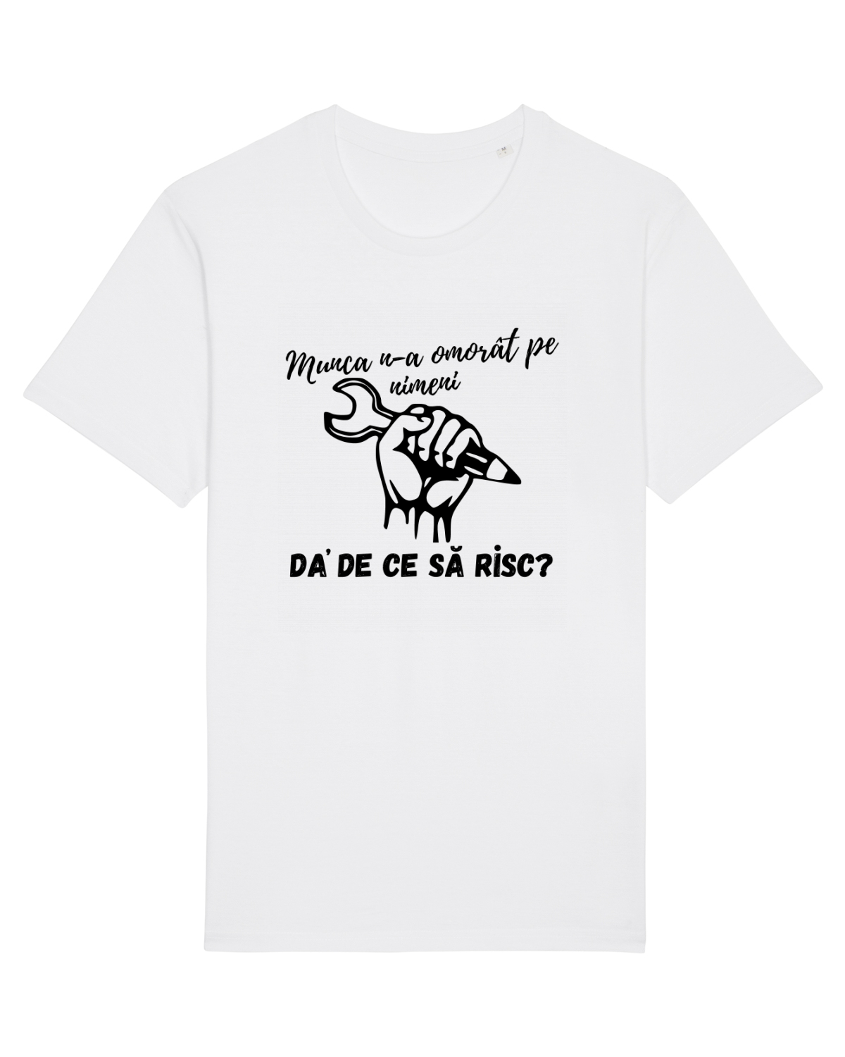 Tricou mânecă scurtă Unisex Rocker White