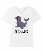 Te focalizez Tricou mânecă scurtă guler V Bărbat Presenter