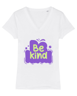 Be Kind Tricou mânecă scurtă guler V Damă Evoker