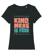 Kindness is Free Tricou mânecă scurtă guler larg fitted Damă Expresser
