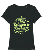 My Religion is Kindness Tricou mânecă scurtă guler larg fitted Damă Expresser