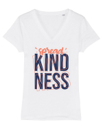 Spread Kindness Tricou mânecă scurtă guler V Damă Evoker