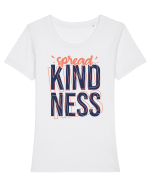 Spread Kindness Tricou mânecă scurtă guler larg fitted Damă Expresser
