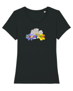 Happyness(Fericire) Tricou mânecă scurtă guler larg fitted Damă Expresser