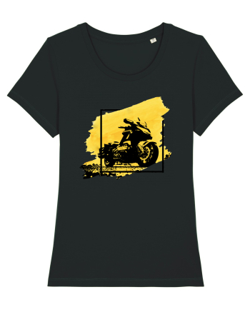 Golden Motorcycle Black