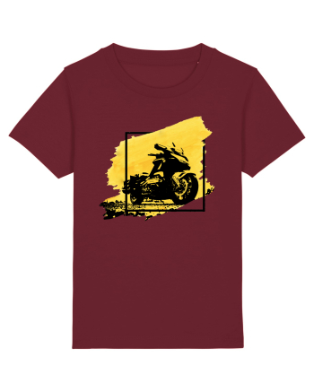 Golden Motorcycle Burgundy