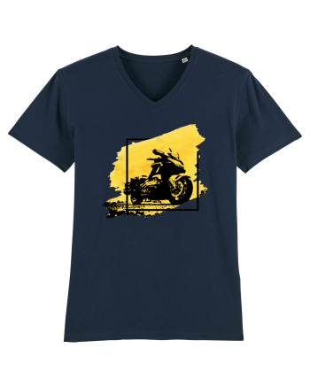 Golden Motorcycle French Navy