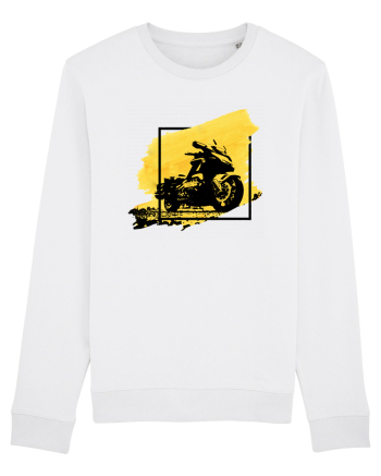 Golden Motorcycle White