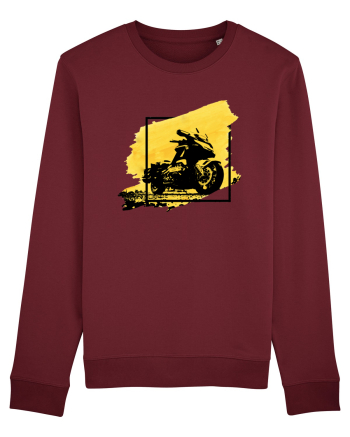 Golden Motorcycle Burgundy