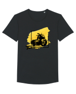 Golden Motorcycle Tricou mânecă scurtă guler larg Bărbat Skater