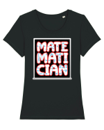 Matematician Tricou mânecă scurtă guler larg fitted Damă Expresser