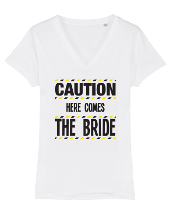 Caution - here comes the bride White