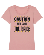 Caution - here comes the bride Tricou mânecă scurtă guler larg fitted Damă Expresser