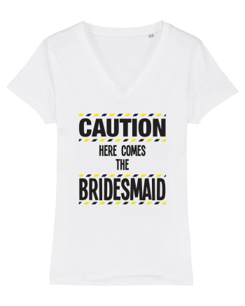 Caution - here comes the bridesmaid White