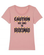 Caution - here comes the bridesmaid Tricou mânecă scurtă guler larg fitted Damă Expresser