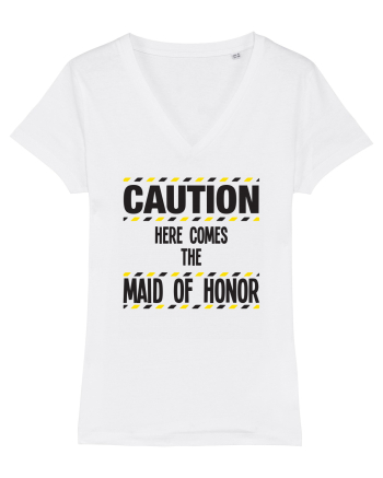 Caution - here comes the maid of honor White