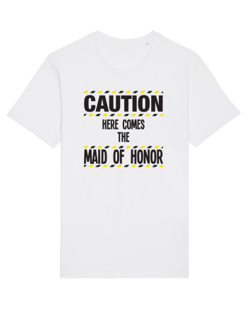 Caution - here comes the maid of honor White