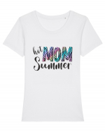 Hot Mom Summer Tricou mânecă scurtă guler larg fitted Damă Expresser