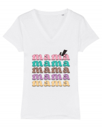 Mama Tricou mânecă scurtă guler V Damă Evoker