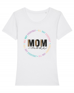 Mom Mode Tricou mânecă scurtă guler larg fitted Damă Expresser