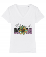 Blessed Mom Tricou mânecă scurtă guler V Damă Evoker