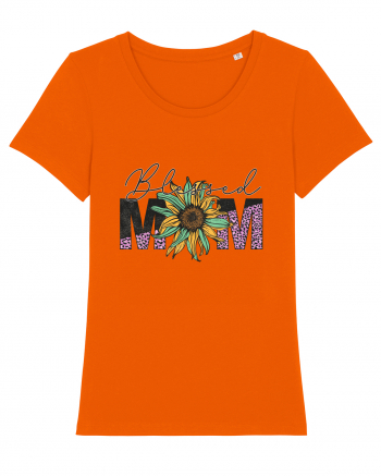 Blessed Mom Bright Orange